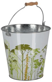 Mezei virág mintás cink vödör, 10,75 literes