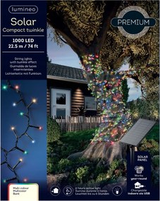 Kültéri napelemes karácsonyfa lámpa 1000 Led kerti színes 22,5m