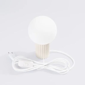 Sollux SL.1721 - Asztali lámpa HALO 1xG9/8W/230V átm. 12 cm krémes