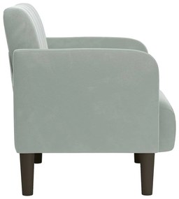 világosszürke bársony kanapészék karfás szék 54 cm
