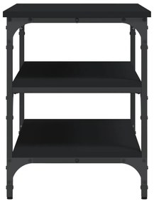 fekete szerelt fa cipőpolc 70x38,5x49 cm