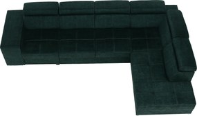 Ülőgarnitúra, smaragdzöld, jobbos, MALAGA BIG