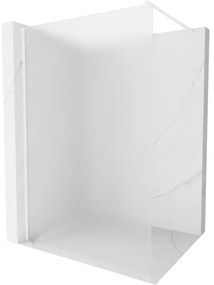 Mexen Kioto, Walk-In zuhany paraván 90 x 200 cm, 8 mm-es jegesedés üveg, fehér profil, 800-090-101-20-30