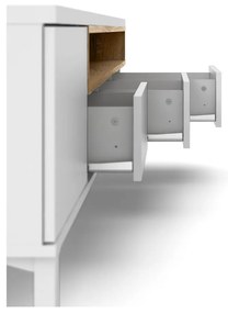 Fehér TV-állvány 156x48x48 cm Roomers – Tvilum