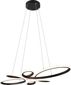TRIO 345619132 FYL Modern Led Függesztett Lámpa Fekete LED IP20