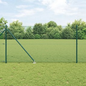 Hegesztett drótkerítés 7 cölöpös zöld 1.2x10 m acél
