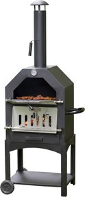 Italia multifunkciós kerti grill, füstölő, pizza sütő