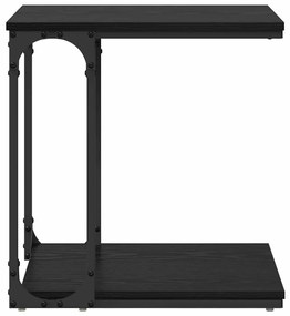 Oldal asztal polcokkal Musta tammi 50 x 35 x 52 cm Faanyag