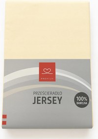 Jersey Premium Gumis Lepedő 200x220 Ecru Színben Extra Vastag Top Minőség