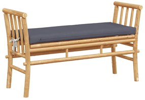 Kerti pad párnával, 110 cm Bambusz