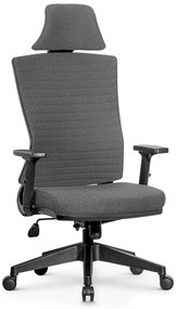 Ello ergonomikus szövet irodai forgószék deréktámasszal, fejtámasszal