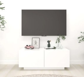 fehér szerelt fa TV-szekrény 100 x 35 x 40 cm