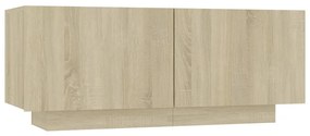 Sonoma-tölgy színű forgácslap éjjeliszekrény 100 x 35 x 40 cm