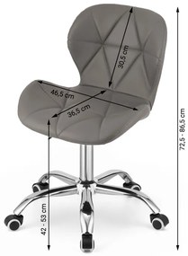 Szürkebézs AVOLA irodai szék műbőrből