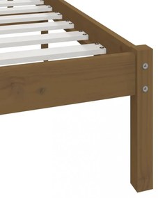 vidaXL mézbarna tömör fenyőfa ágykeret 200 x 200 cm