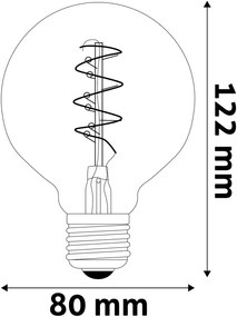 Avide LED Soft Filament G80 4.5W E27 EW 2700K