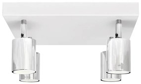 LED Spotlámpa TUNE 4xGU10/4,8W/230V matt króm/fehér