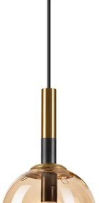 Csillár zsinóron ROLLO 1xE14/5W/230V arany/füstös bézs