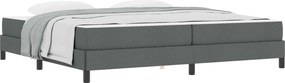 vidaXL Boxrugós ágy matracmal Sötétszürke 200 x 200 cm szövet