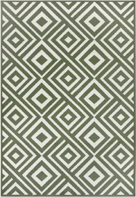 Modern szőnyeg 200x290cm nappaliba, zöld krémszínű, puha szőrrel