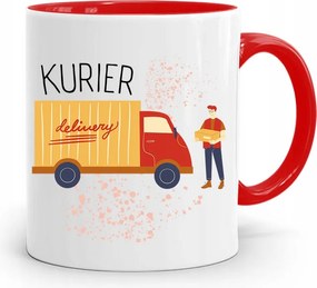 Piros Bögre Futárnak Futár Ajándék fényképes nyomtatással