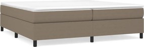 vidaXL tópszínű szövet rugós ágykeret 200 x 200 cm