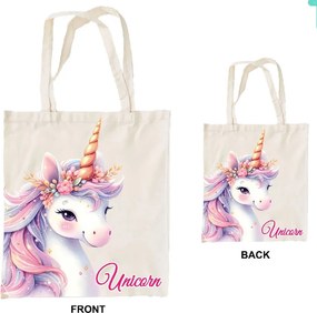Unikornis Mystic vászontáska, bevásárlótáska 44 cm