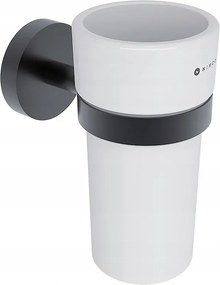 Nimco Unix fekete fogkefetartó, kerámia pohár Unc 13058KN-90_