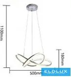 UNIVERSO Függeszték LED 60w 4800lm 4000k ∅500mm IP20 ezüst