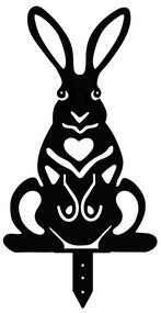 Kerti fém kiegészítők díszkészlete Rabit (fekete). 1083117