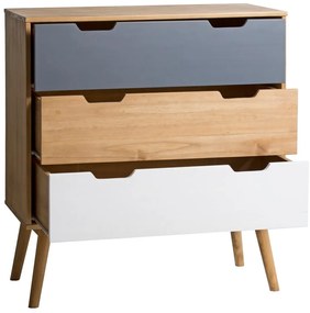 Cusco komód tömör borovi fenyőből, szélesség 80 cm - Marckeric