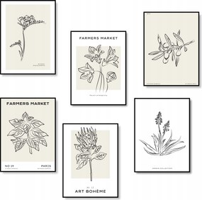 Poszterek 6 db-os Nappali Képek Hálószoba Poszter Szett A4 *Sok minta*