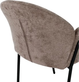 Barackszínű kárpitozott étkezőfotel szett 2 db-os Aslin – MOME