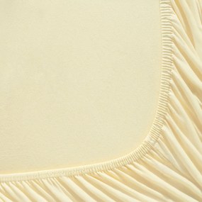 Goldea jersey gumis lepedő - banán sárga 180 x 200 cm