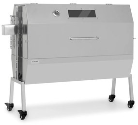 Sauenland Pro XL, malacsütő grill, forgó nyárs, 13 W, 4 kerék, rozsdamentes acél