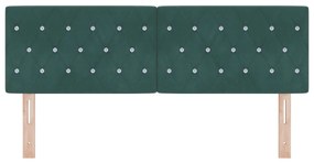 LED Fejtámla Kristály Gomb Tűzéssel Sötét Zöld 72 cm Bársony