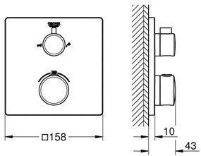 GROHE 24080000 - GROHTHERM termosztátos kádcsaptelep, fényes króm
