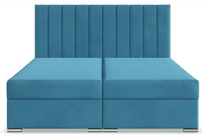 Agen ágy, bársony, 180 x 200, ágyneműtartóval, zöld