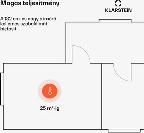 Klarstein El Paso mennyezeti ventilátor világítással | 132 cm | 35 W | Csendes működés | Fa