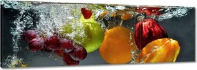 Vászonkép 150x50 Gyümölcsök a vízbe esve