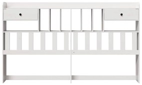 fehér tömör fenyőfa fejtámla tárolóval 180 cm