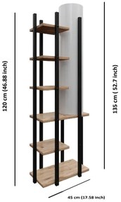 Állólámpa polcokkal MODA DOR 1xE27/40W/230V fekete/barna