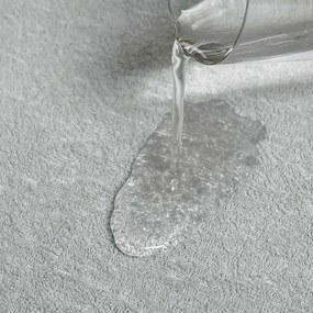 Goldea körgumis nem áteresztő frottír lepedő - világosszürke 90 x 200 cm