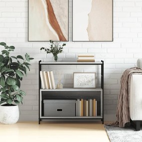 szürke sonoma szerelt fa és vas könyvespolc 80 x 30 x 78,5 cm