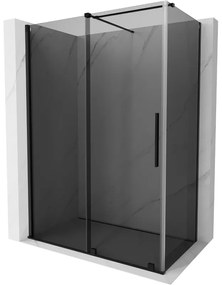 Mexen Velar, tolóajtós zuhanykabin 160 x 85 cm, 8mm szürke üveg, fekete matt, 871-160-085-41-70