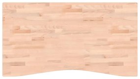 tömör bükkfa íróasztallap 110 x (55-60) x 4 cm