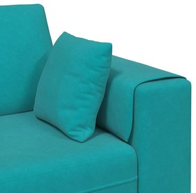 Bársony Kanapé párnával Türkiz 208 cm Bársony