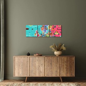Kép - gyermek térkép Európa (órával) (90x30 cm)