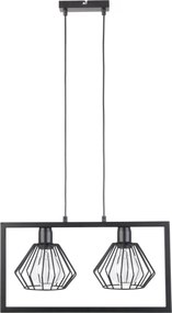 SIGMA LIGHTING 31616 SAGA Többágú Függesztett Lámpa Fekete E27 IP20