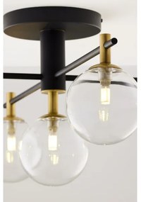 Jupiter 2035 - Felületre szerelhető csillár FIGARO 5xG9/10W/230V fekete/arany/bézs/átlátszó